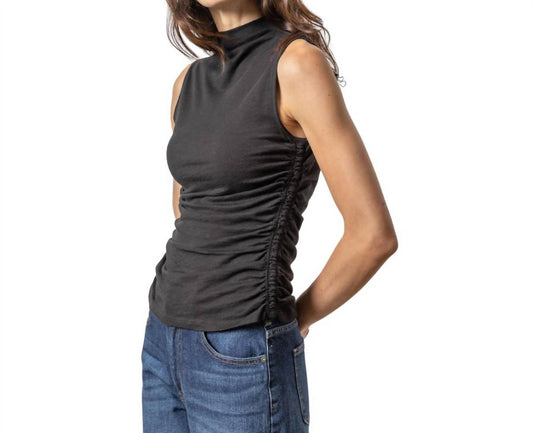 Lilla P - Shirred Mock Neck Tank