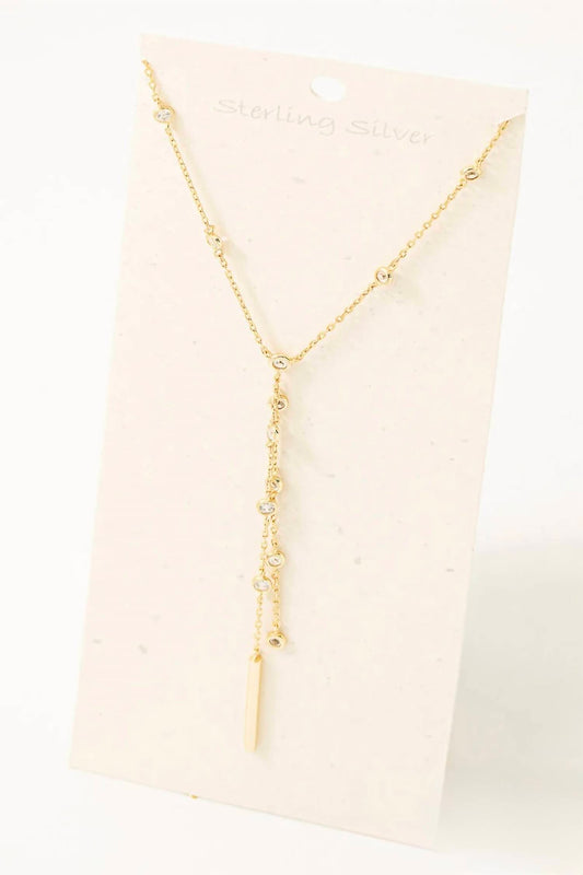 Fame Accessories - Women's Sterling Silver Y Necklace