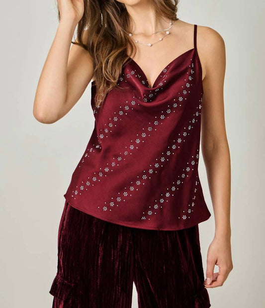 Mystree - Embellished Cowl Neck Cami