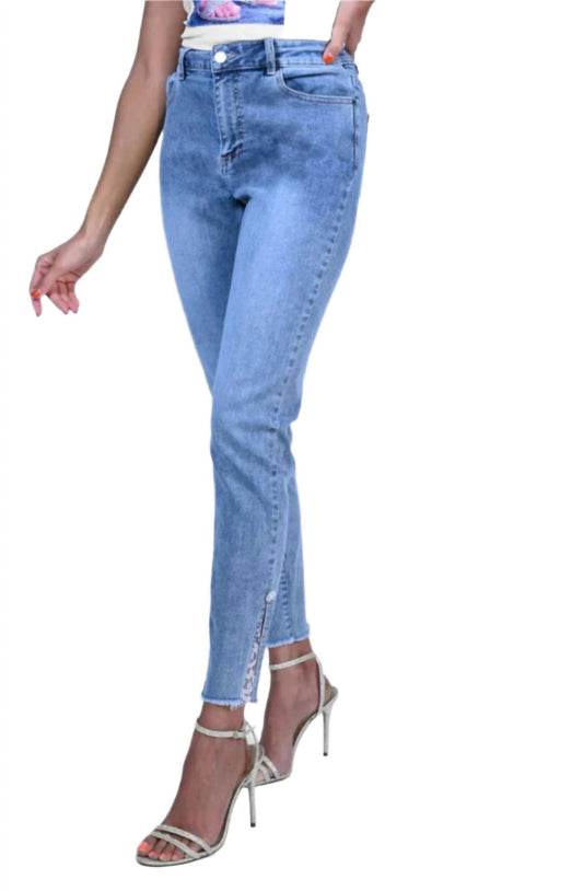Frank Lyman - High Waisted Zip Front Jean
