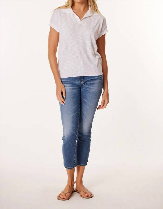 Mododoc - Short Sleeve Polo Sweater Top