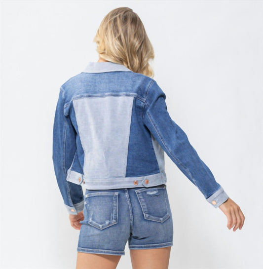 Judy Blue - Two Toned Color Denim Jacket