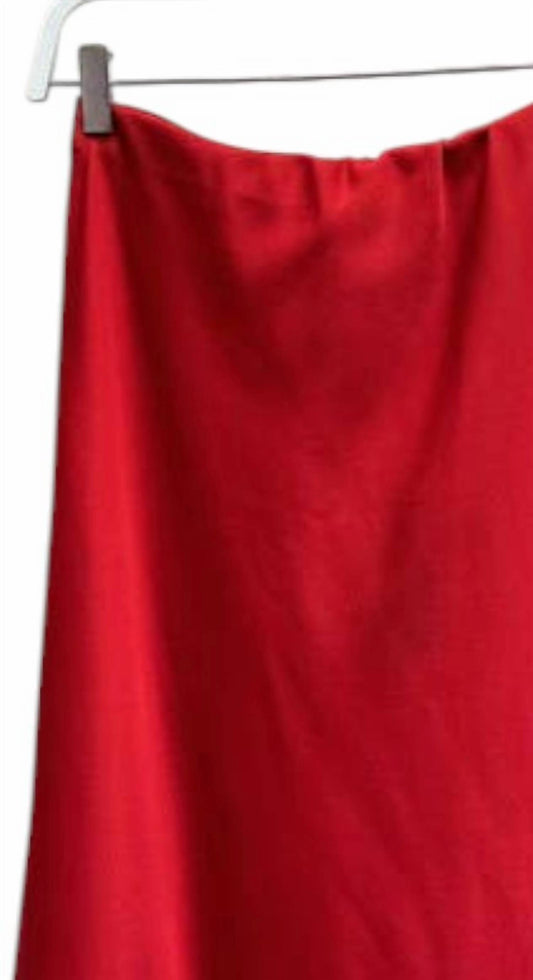 Venti6 - Women's Charly Solid Silky Satin Maxi Skirt