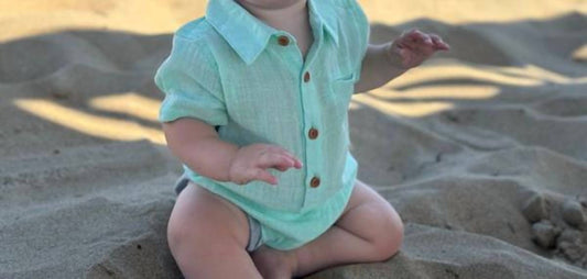 Me & Henry - Boy's Helford Woven Onesie