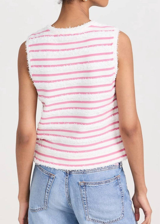 2.7 August Apparel - Fringe Striped Top