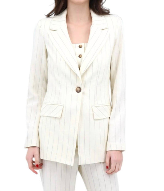 Iris Setlakwe - Striped One Button Jacket
