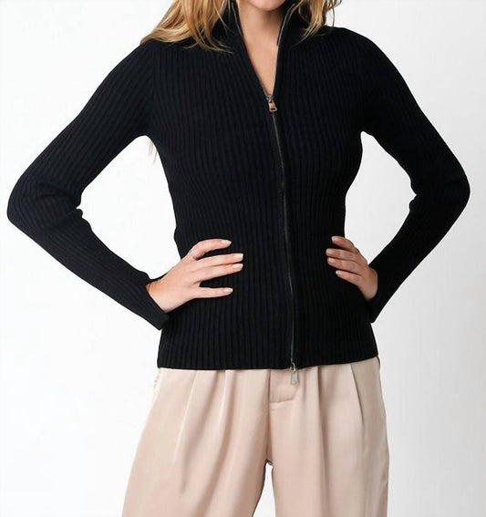 Olivaceous - Evie Zip Up Sweater