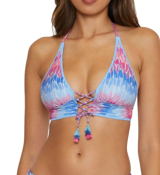 Becca - Joshua Tree Halter Top And Shirred American Bikini Bottom Set