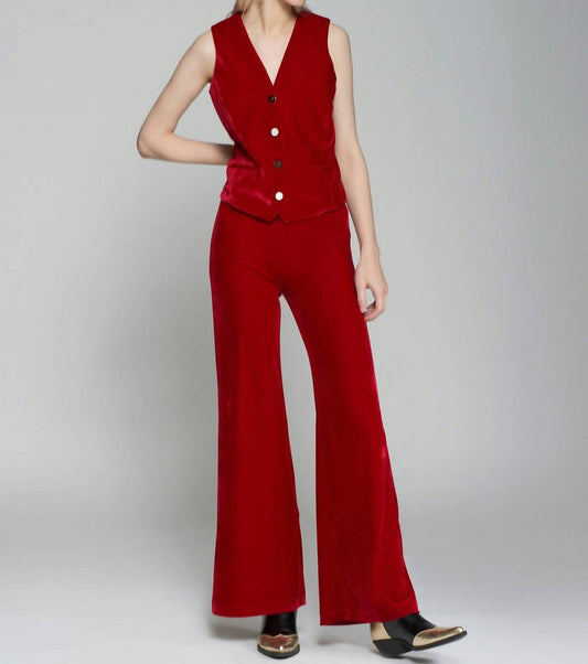 Vilagallo - VENUS PULL ON VELVET PANT