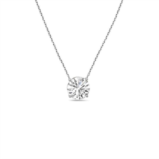Diana M Jewels - 1 CT Lab Grown Round Diamond Solitaire Pendant