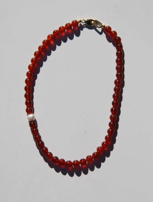 By Orly - Women's Carnelian Beaded Necklace