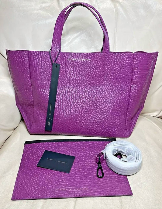 Ampersand As Apostrophe - Leather Half Tote Bag