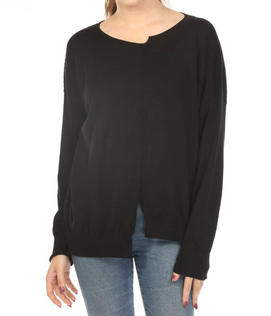 Planet By Lauren G. - Cut-out Boatneck Sweater