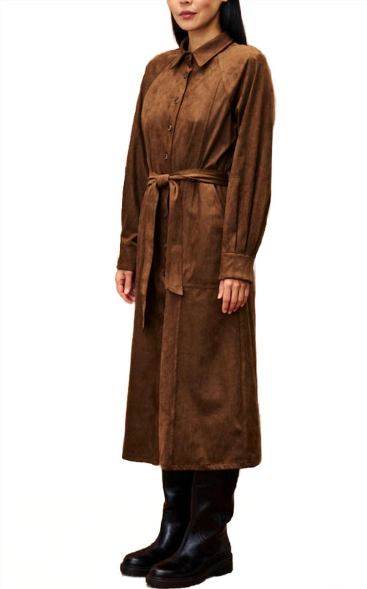 Frnch - Barbet Suede Long Sleeve Dress