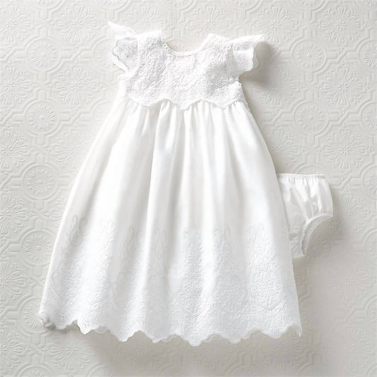 Mudpie - Eyelet Christening Gown