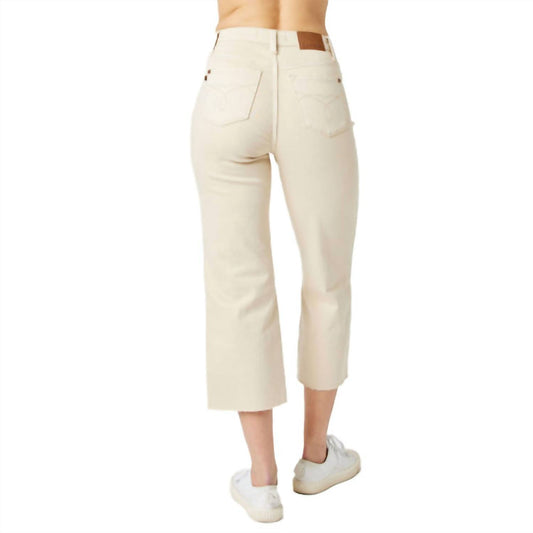 Judy Blue - Women's High Waisted Cropped Wide Leg Pants