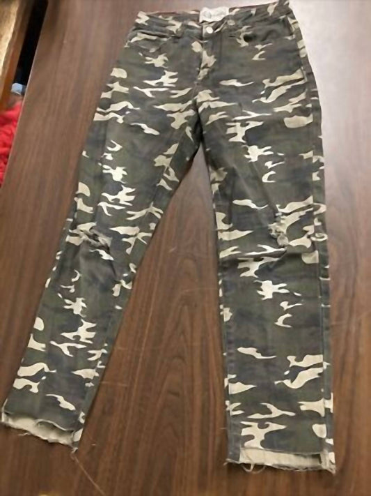 Lucky & Blessed - Women's Camo Boot Cut Jeans