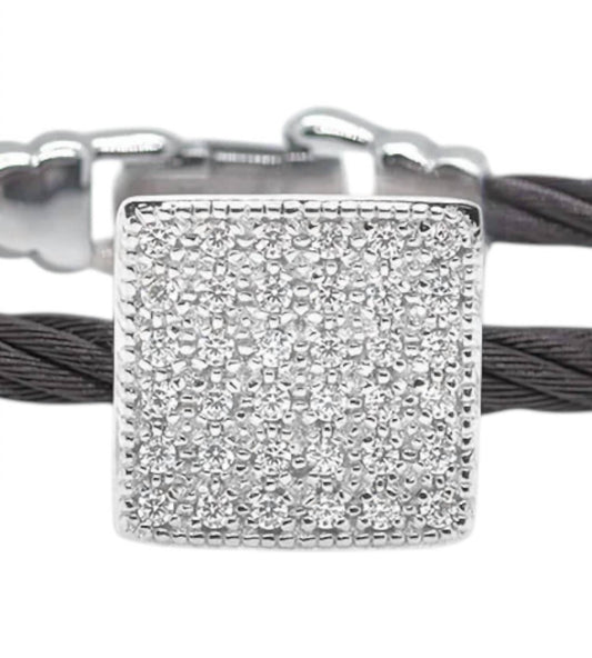 Alor - Women's Square Disc Diamond Bangle