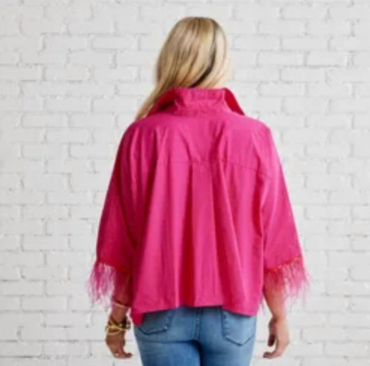 Caryn Lawn - Abby Swing Top With Feathers