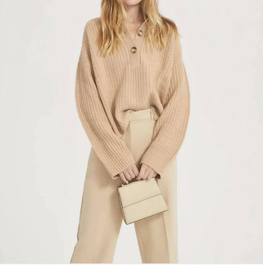 Something Navy - Henley Cashmere Sweater