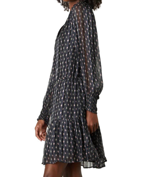 Velvet By Graham & Spencer - ANASTASIA PRINTED LUREX STRIPE DRESS