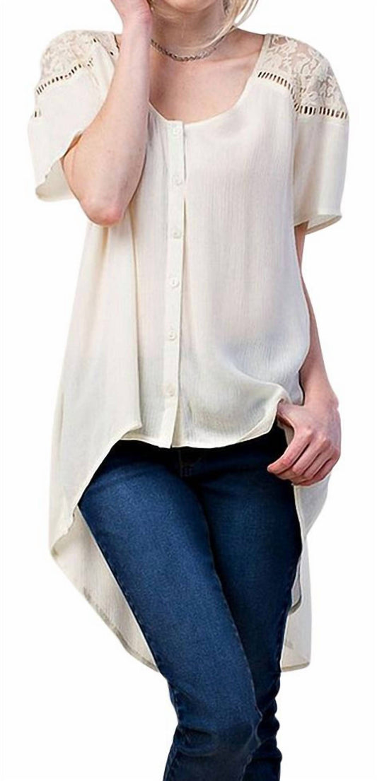 Kori - Lace Shoulder Blouse