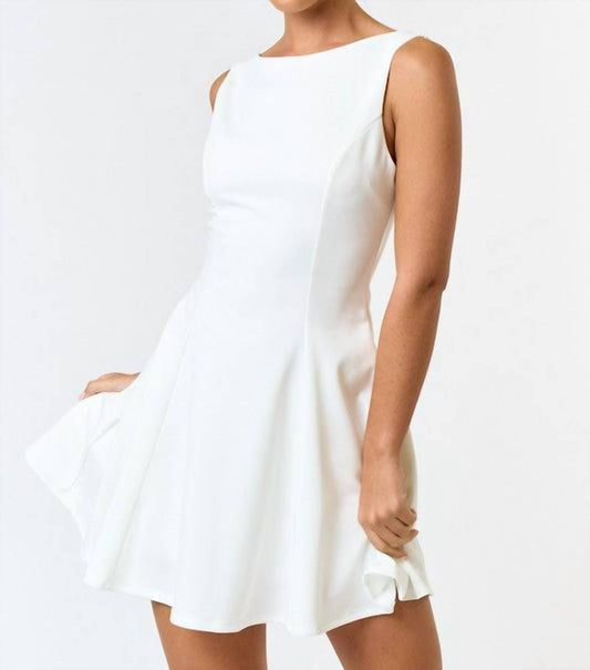 Blue Blush - Rachel Low Back Skater Mini Dress