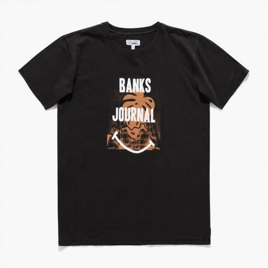 Banks Journal - Men's Fronds Faded Tee Shirt - black - clothing - cotton