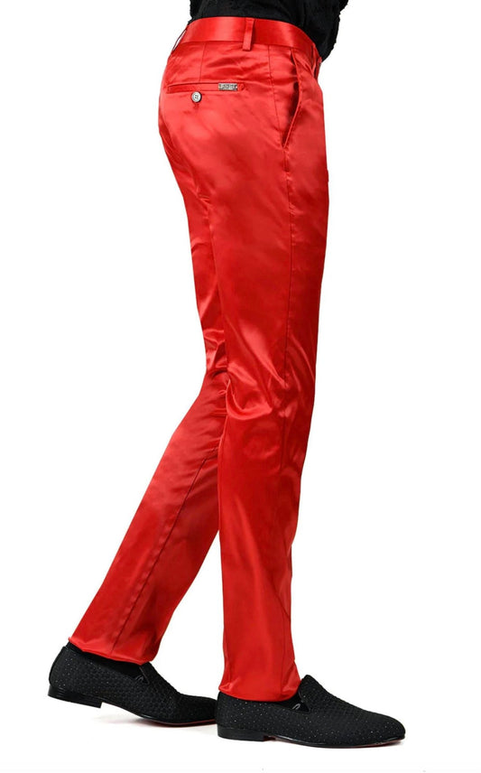 Barabas - Slim Satin Dress Pant - clothing - men - nylon - blend