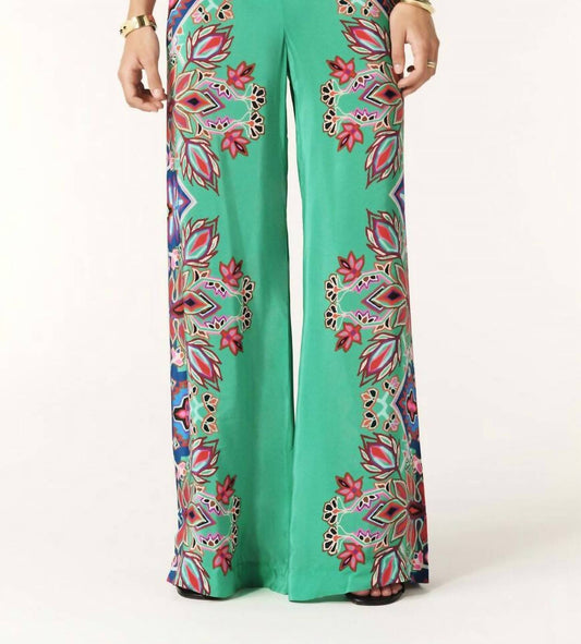 Ba&Sh - Lilou Wide Leg Pants - clothing - floral - green