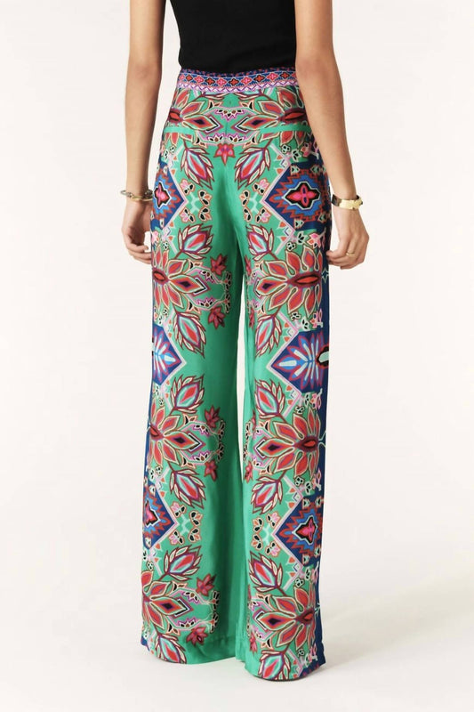 Ba&Sh - Lilou Wide Leg Pants - clothing - floral - green