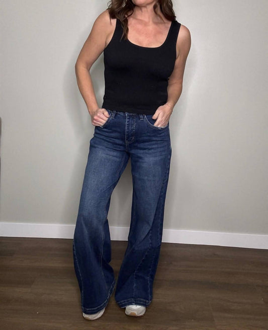 Lovervet - High Rise Tummy Control Wide Leg Jeans