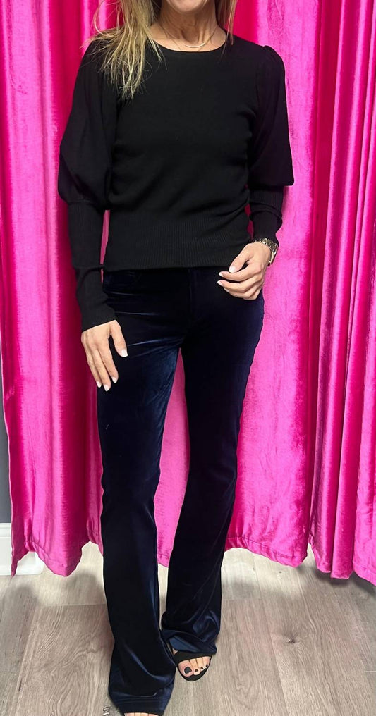 Bianco - Velvet Skinny Flare Pant