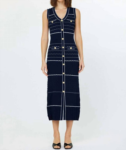 Current Air - Button Sleeveless Knit dress