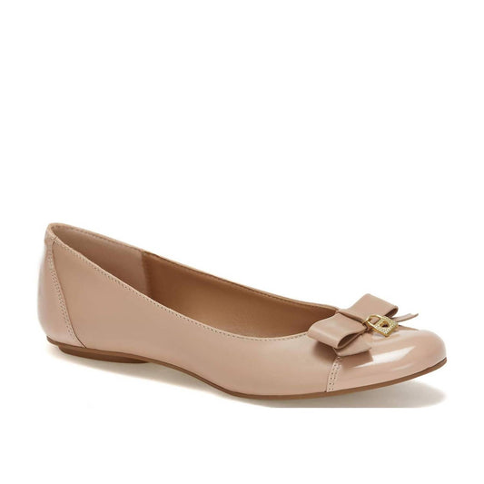 Andrea - Women's Ballerinas With Bow and Golden Lock Charm Flats