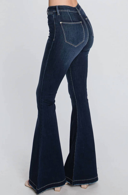 Petra153 - Super Fly Button Flare Jeans