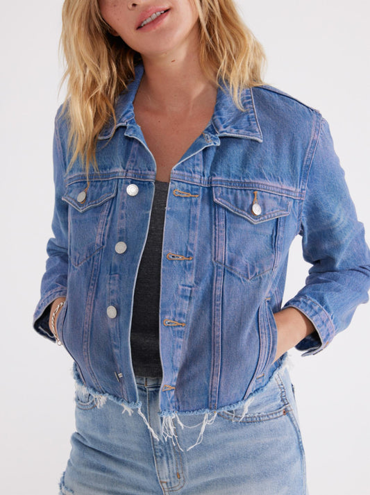 Etica - Lennox Sunset Cliff Cropped Denim Jacket