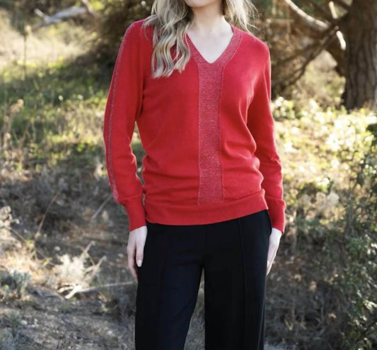 Marble - V-neck Long Sleeve Sweater