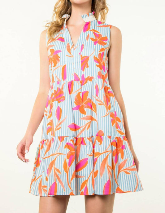 Thml - Sleeveless Flower Striped Dress