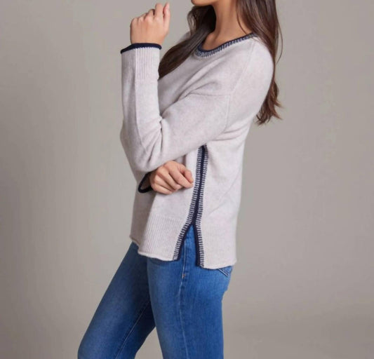 Alashan Cashmere - Kennedy Plaited Trim Crew Sweater