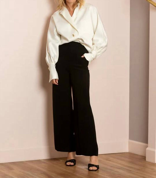 Jessie Liu - Alexis Wool Crepe Wide Leg Pants