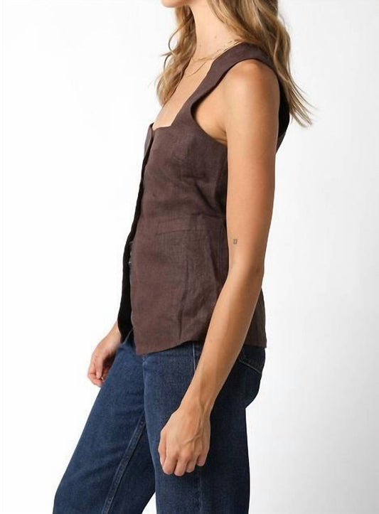 Mint - Deja Linen Vest