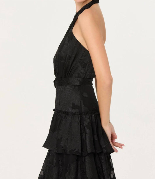 Astr - Adamaris Tiered Halter Maxi Dress