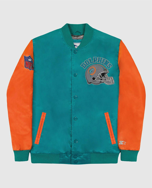 Starter - Men's Miami Dolphins Varsity Jacket