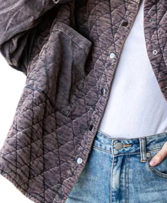 Oli & Hali - Corduroy Snap Front Shacket