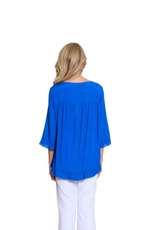 Multiples - Ruffle Hem Woven Top