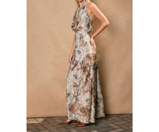 Dress Forum - Draped Halter Neck Maxi Dress