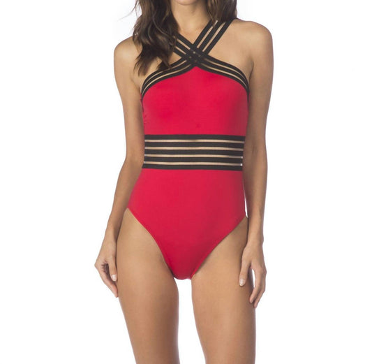 Kenneth Cole - High Neck One Piece Swimsuit