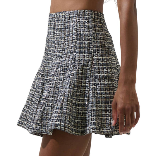 Sugarlips - Gisella Tweed Zivy Flare Mini Skirt