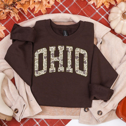 Gambi'S Graphic Tees - Women's Ohio Camo Sweatshirt